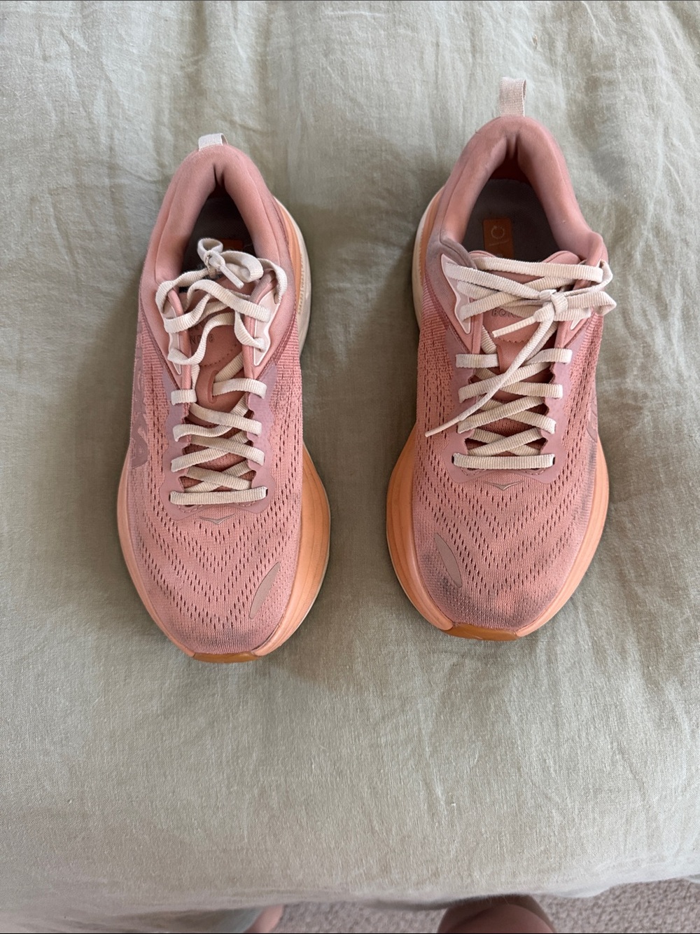 Hoka pink running shoes